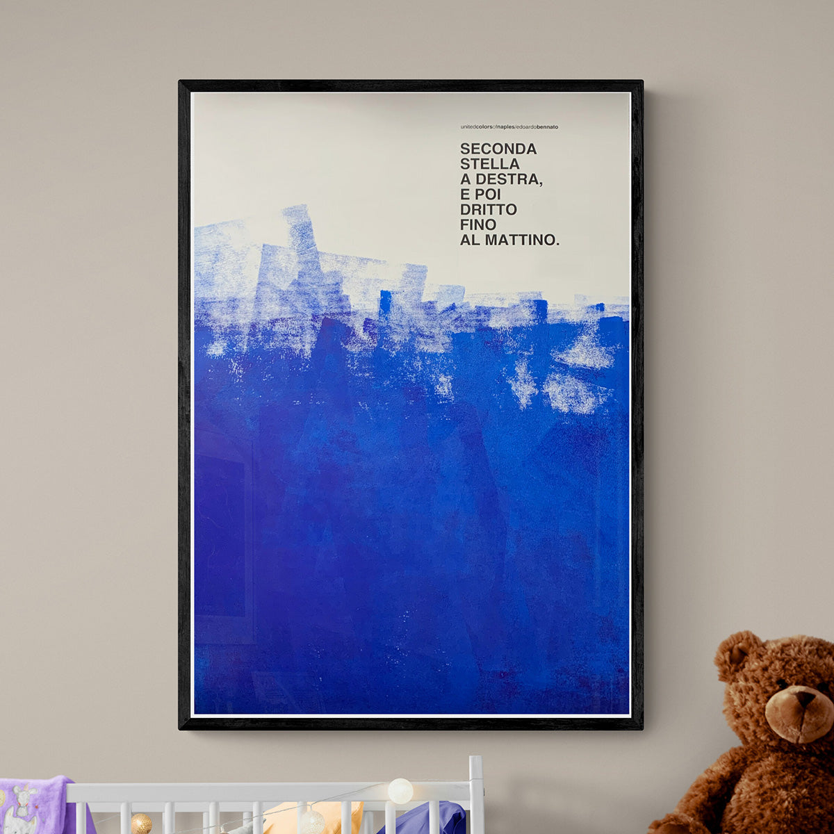 Opera Poster L'Isola che non c'è V.2, Edoardo Bennato – Poster Artigianale Fatto a Mano a Napoli | United Colors of Naples
