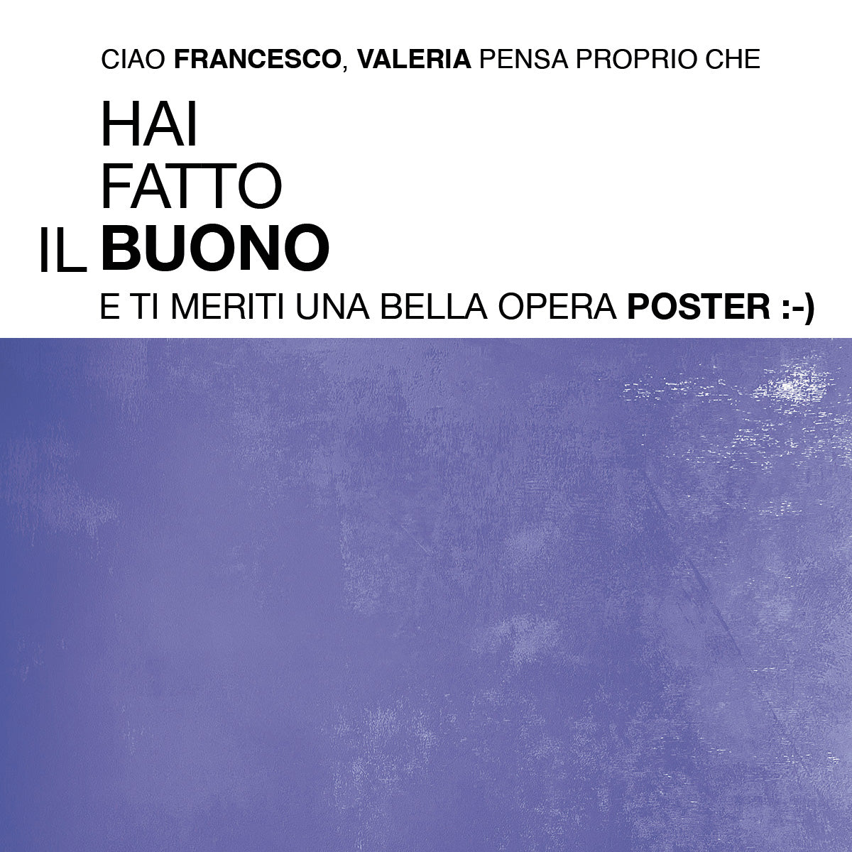 Hai Fatto il Buono? – Poster Artigianale Fatto a Mano a Napoli | United Colors of Naples