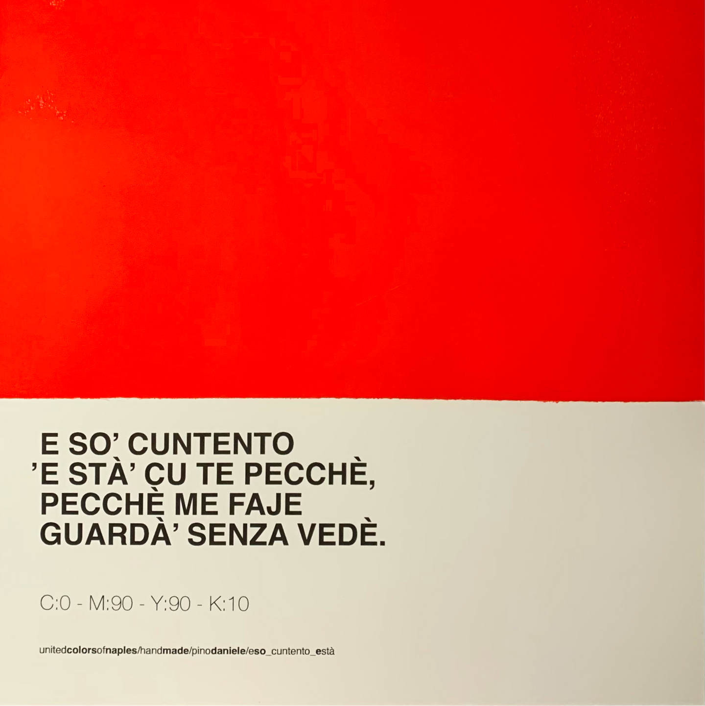 Poster Artwork E So' Cuntent 'e stà,  Pino Daniele