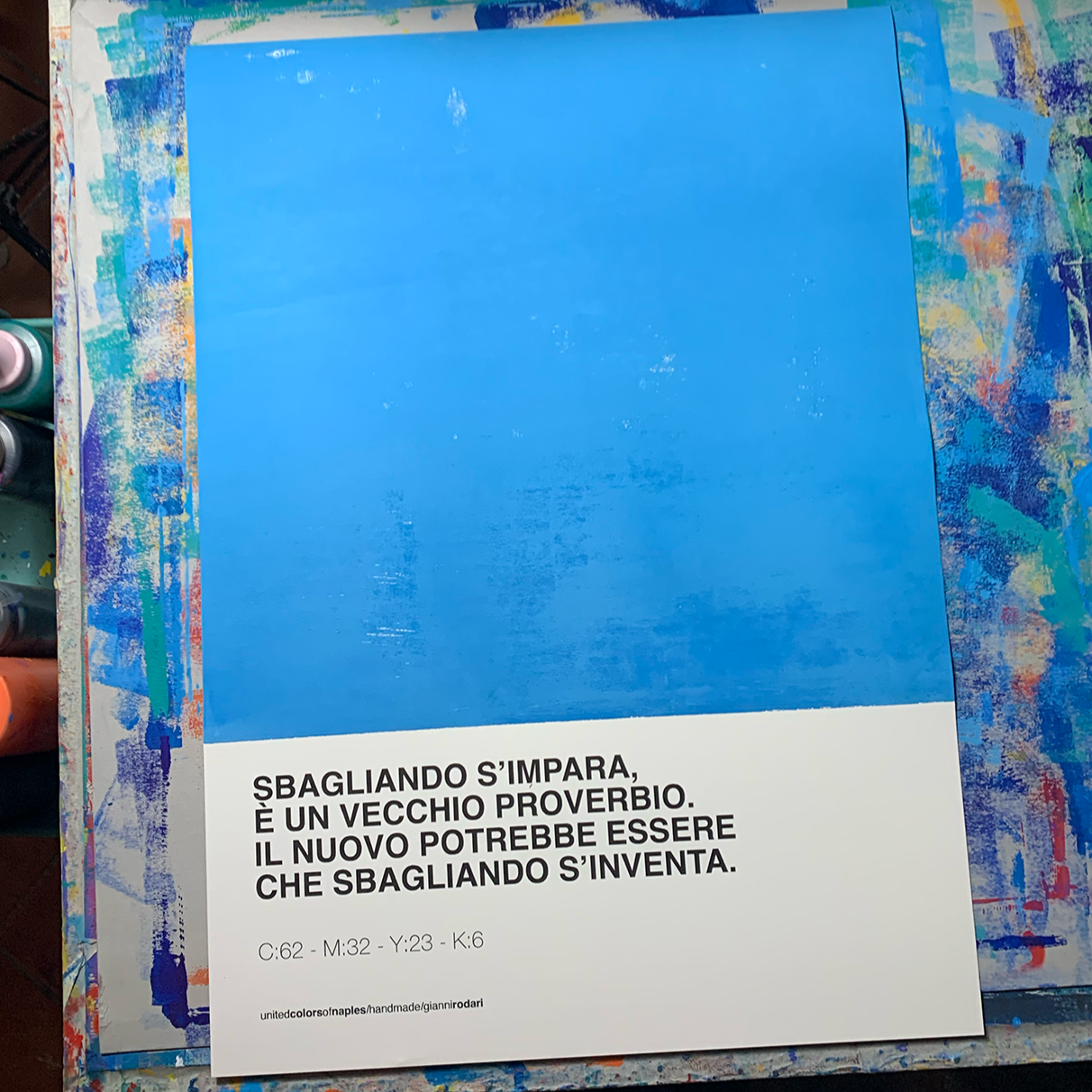 Opera Poster Sbagliando si impara, Gianni Rodari