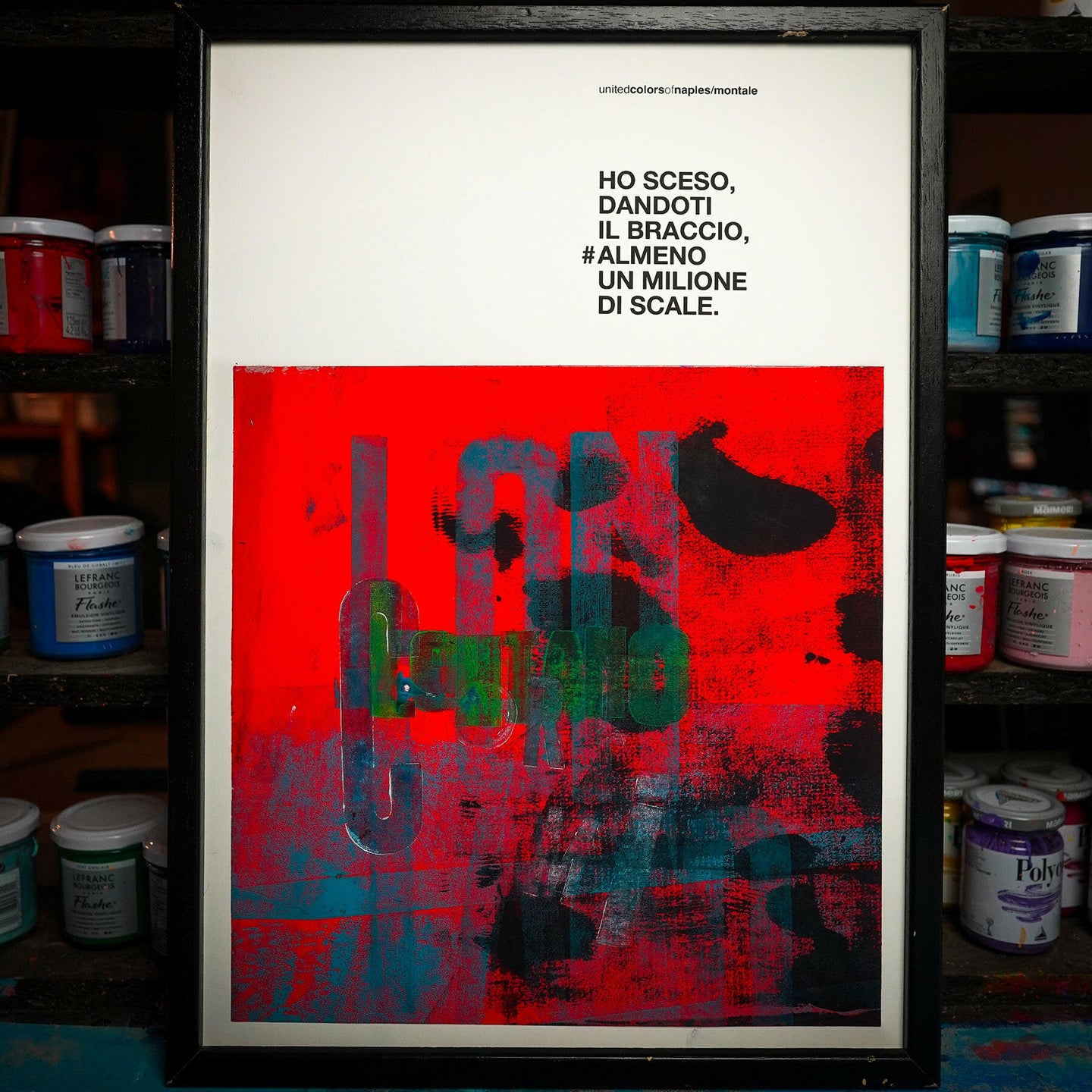 Opera Poster / Ho sceso, dandoti il braccio / Eugenio Montale / Pezzo Unico.