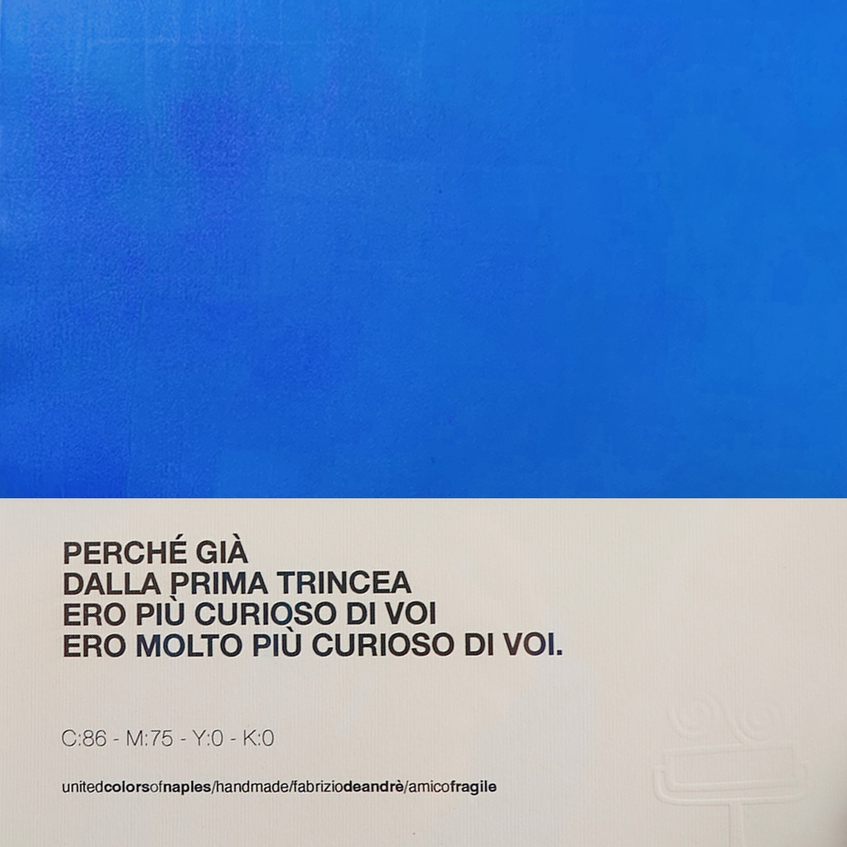 Opera Poster Amico Fragile, Fabrizio de Andrè.