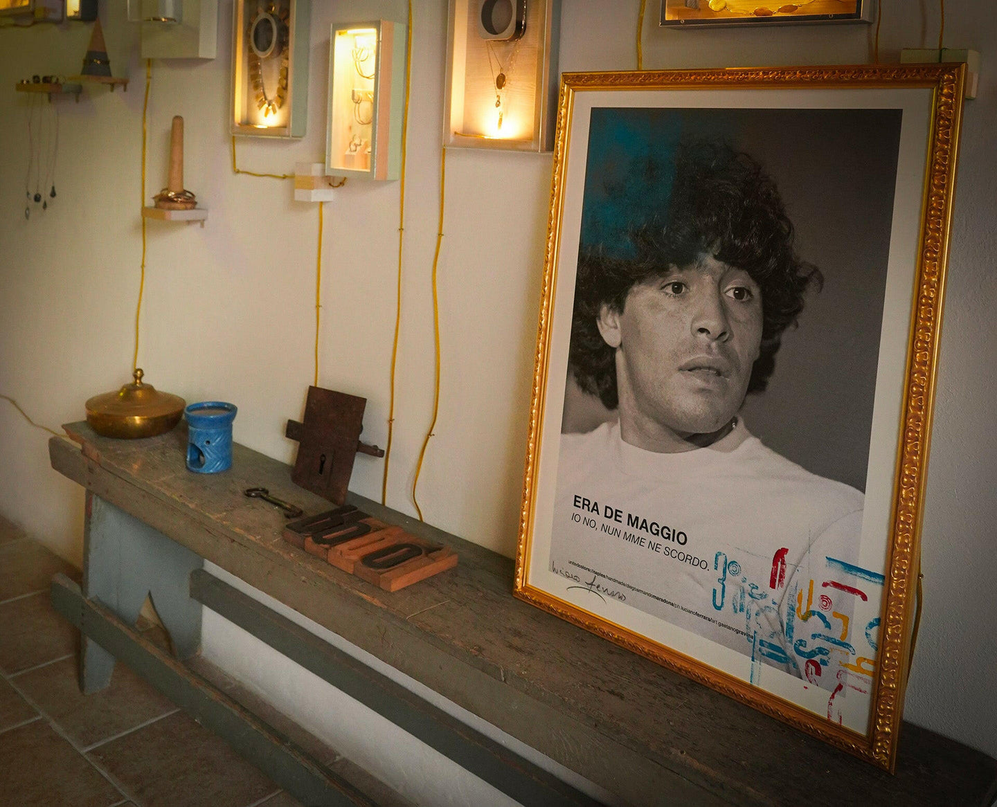 Opera poster Diego Armando Maradona, Foto di Luciano Ferrara.