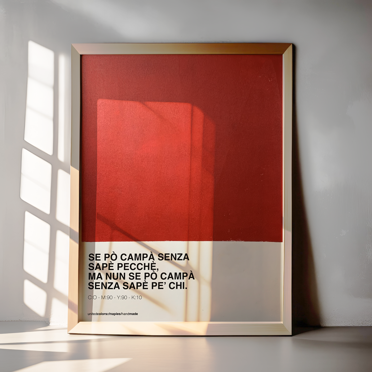 Le Parole di Napoli / Proverbio Campare – Poster Artigianale Fatto a Mano a Napoli | United Colors of Naples