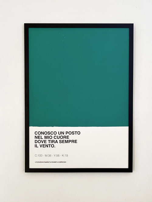 Lucio Dalla - Cara | Opera Poster artigianale | Pezzo unico – Dettaglio | United Colors of Naples