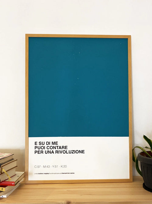 Opera Poster En e Xanax / Samuele Bersani V2 – Poster Artigianale Fatto a Mano a Napoli | United Colors of Naples