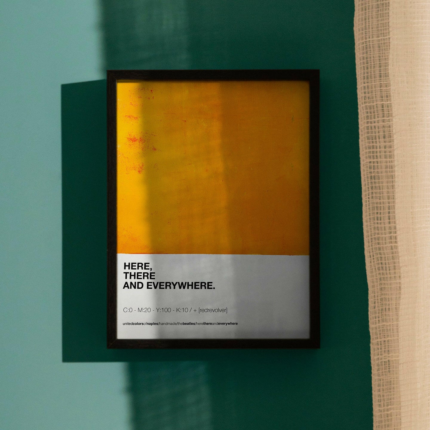 Poster Artwork Here Comes The Sun, The Beatles. limited edition.