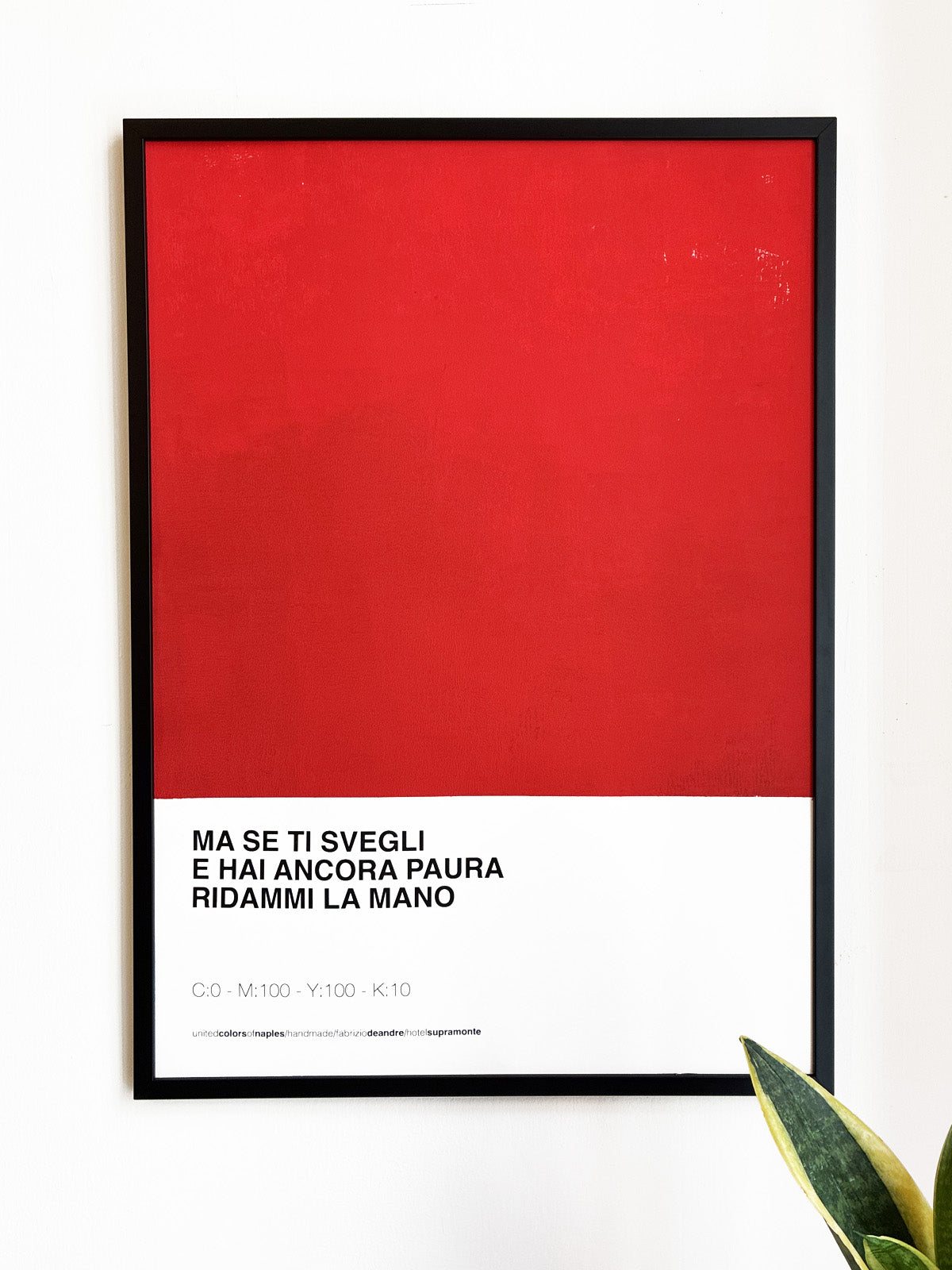 Opera Poster Hotel Supramonte – Poster Artigianale Fatto a Mano a Napoli | United Colors of Naples