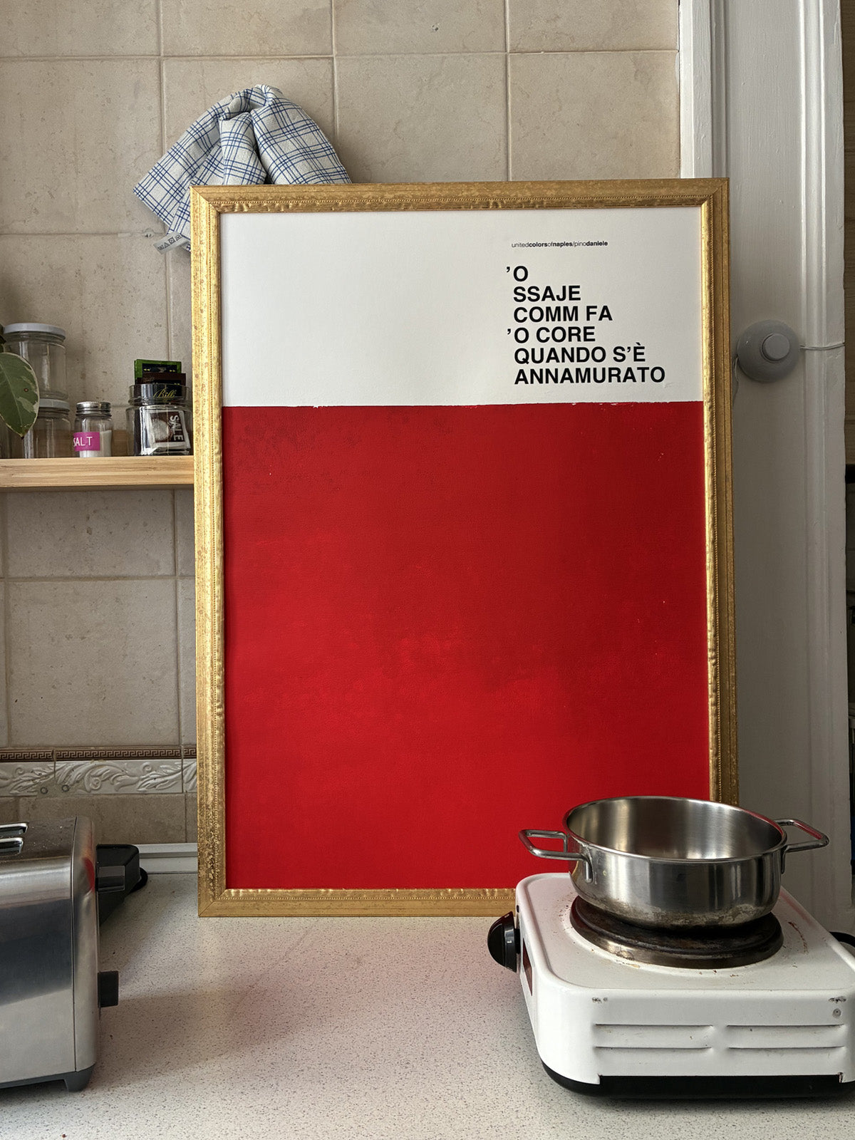 Opera Poster 'O ssaje comme fa 'o Core – Poster Artigianale Fatto a Mano a Napoli | United Colors of Naples