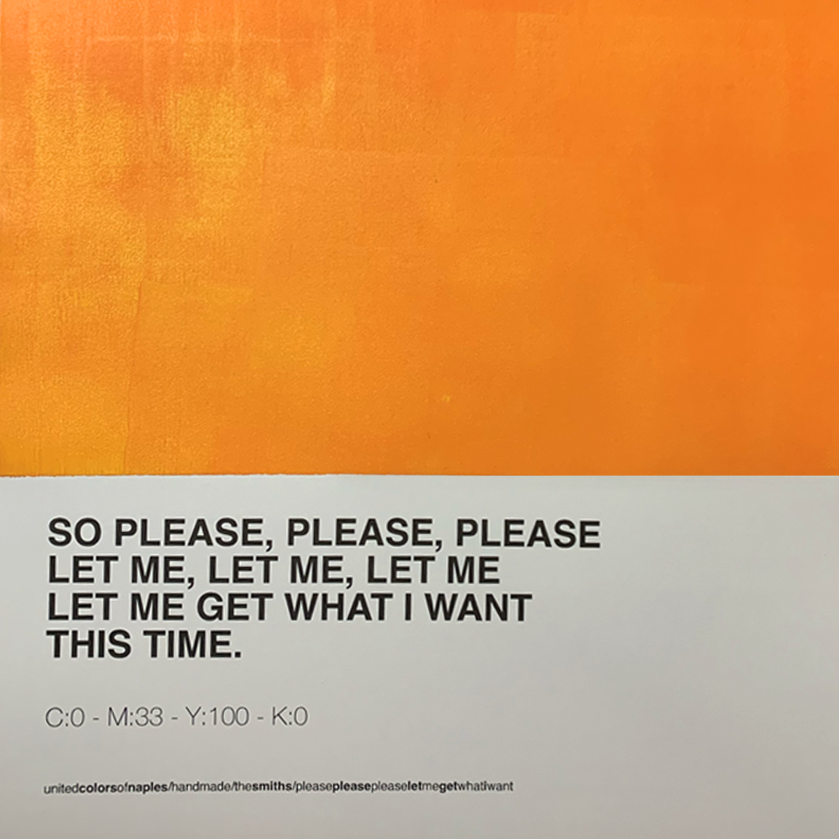 Poster Artwork Please, Please, Please, Let Me Get What I Want, the Smiths