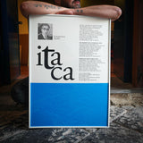 Opera Poster Poesie e Lettere / Itaca di Konstantinos Kavafis – Poster Artigianale Fatto a Mano a Napoli | United Colors of Naples