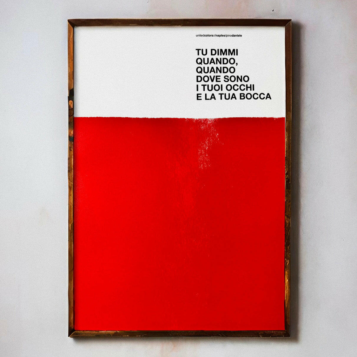 Opera Poster Quando, Pino Daniele – Poster Artigianale Fatto a Mano a Napoli | United Colors of Naples