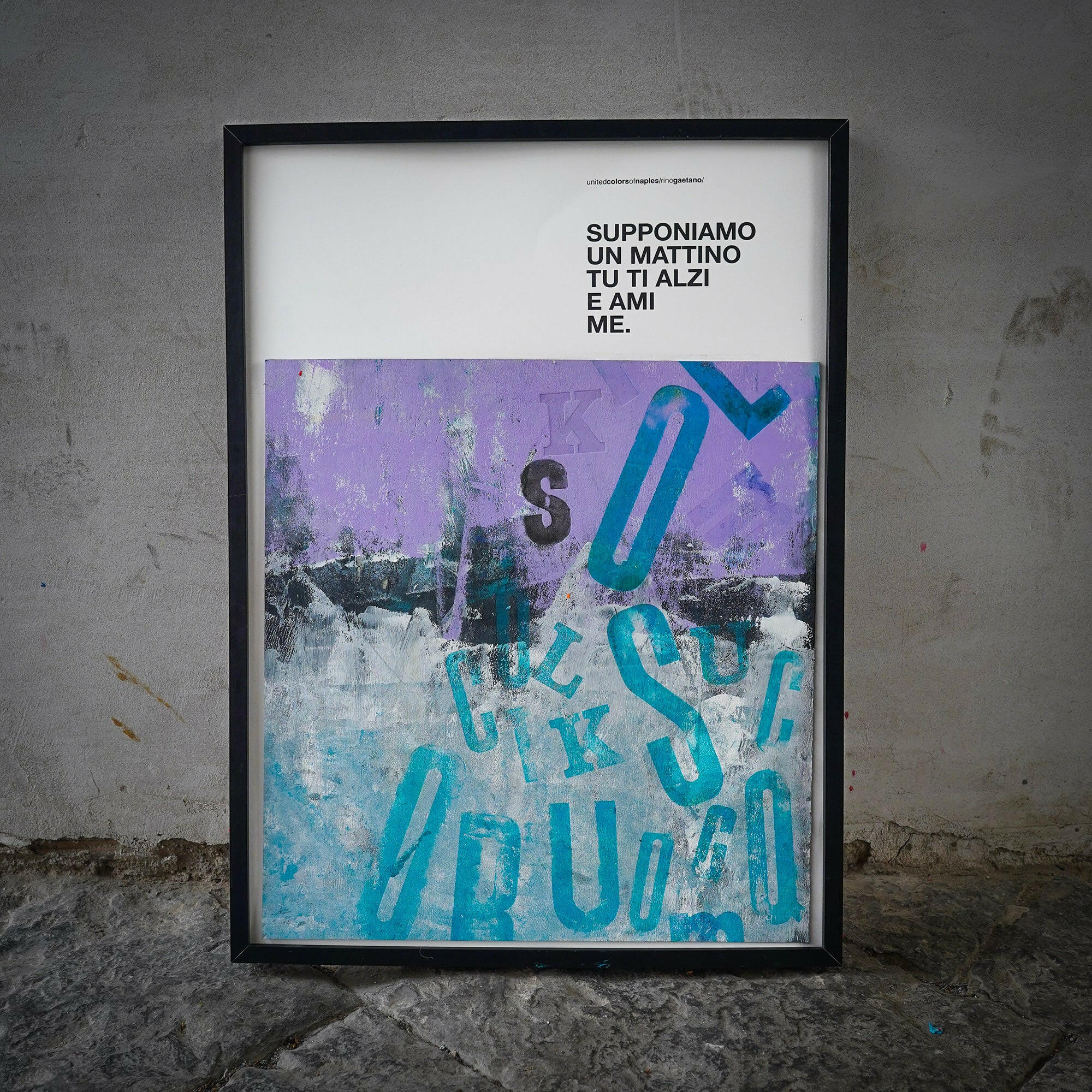 Opera Poster Calcografico Supponiamo un amore, Rino Gaetano.